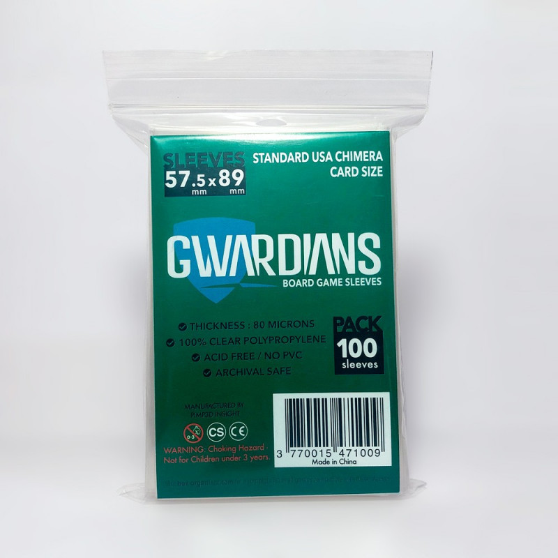 Gwardians® Sleeves Standard USA Chimera Size 57,5 X 89mm