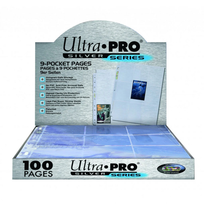 100 Feuilles pour Classeur - Ultra Pro : Silver