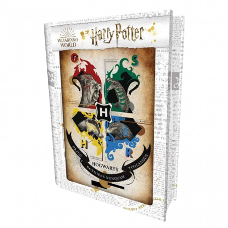 Puzzle 3D - Boite métal - Harry Potter 4 maisons - 300 pièces